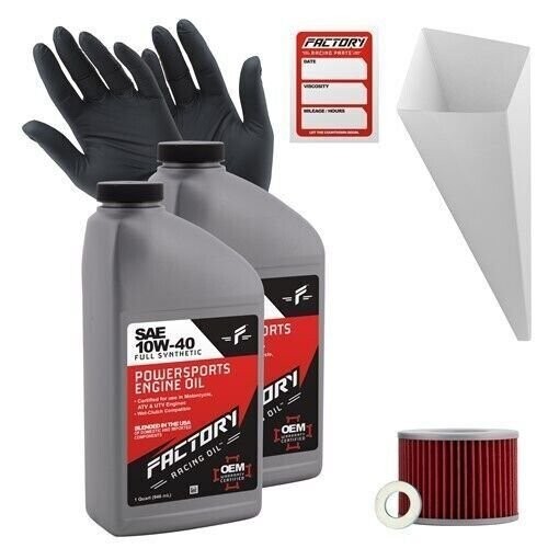 Factory Racing Parts 10W40 2Qt Oil Change Kit For Kawasaki KL250 EX250