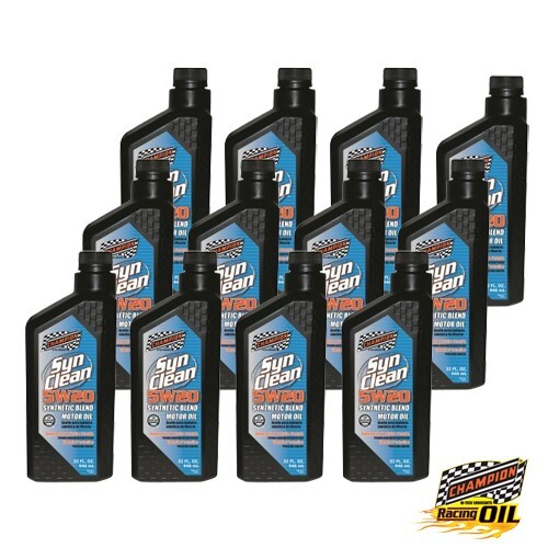 12 Quarts Champion Brands Advanced SynClean Synthetic Blend Motor Oil SAE 5W-20
