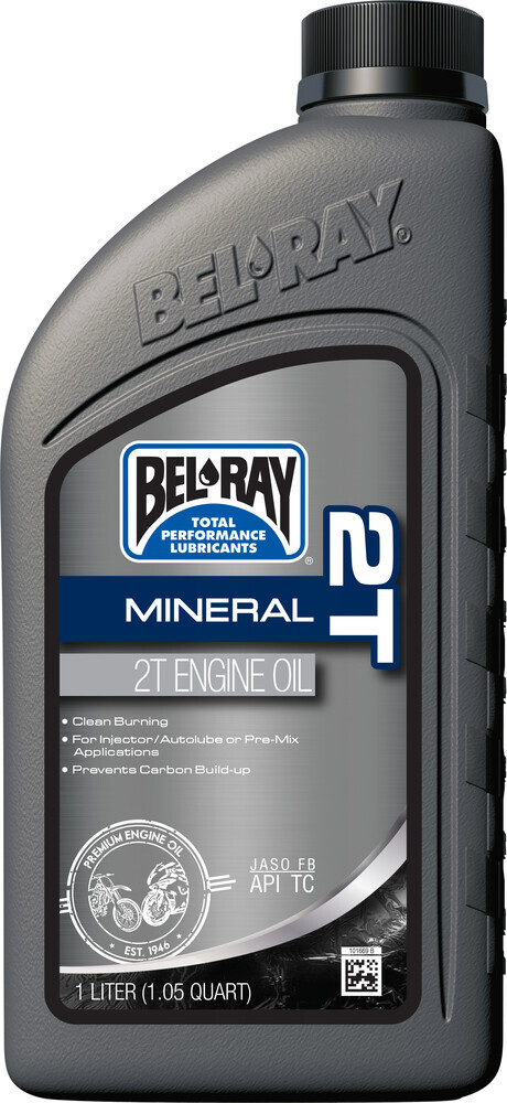 BEL-RAY Mineral Petroleum 2T 2-Stroke 2-Cycle Pre-Mix or Injector Engine Oil 1L