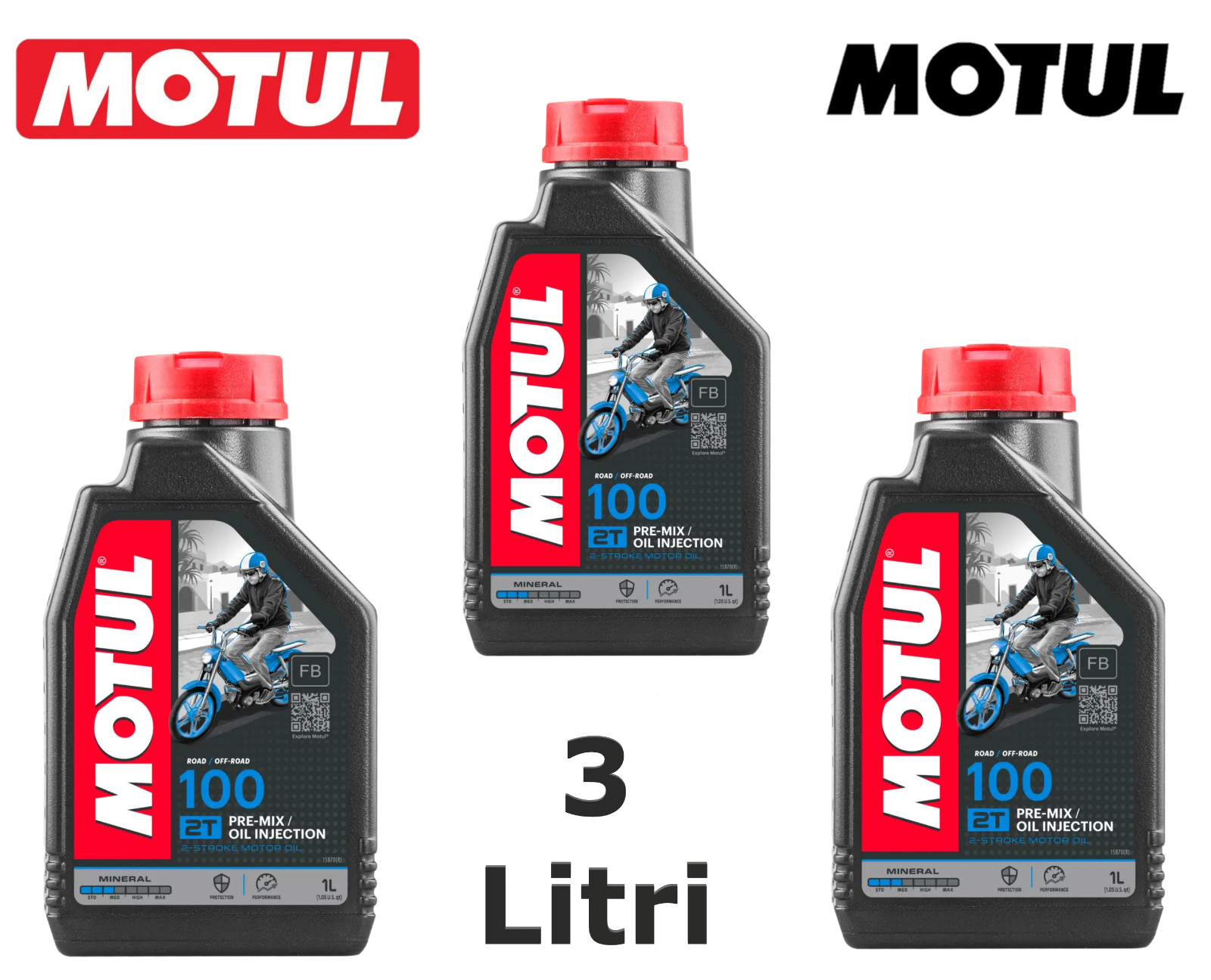 MOTUL 100 MOTOMIX 2T MINERAL MIXTURE OIL FOR MOTORCYCLE SCOOTER 2 STROKE 3LT LITERS