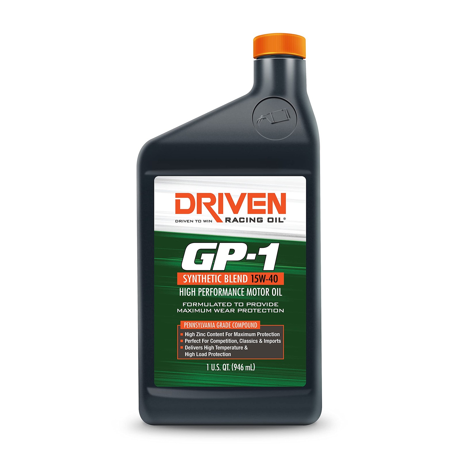 Driven Racing Oil GP-1 Synthetic Blend Motor 15w-40 (12 12 qt”, Plain