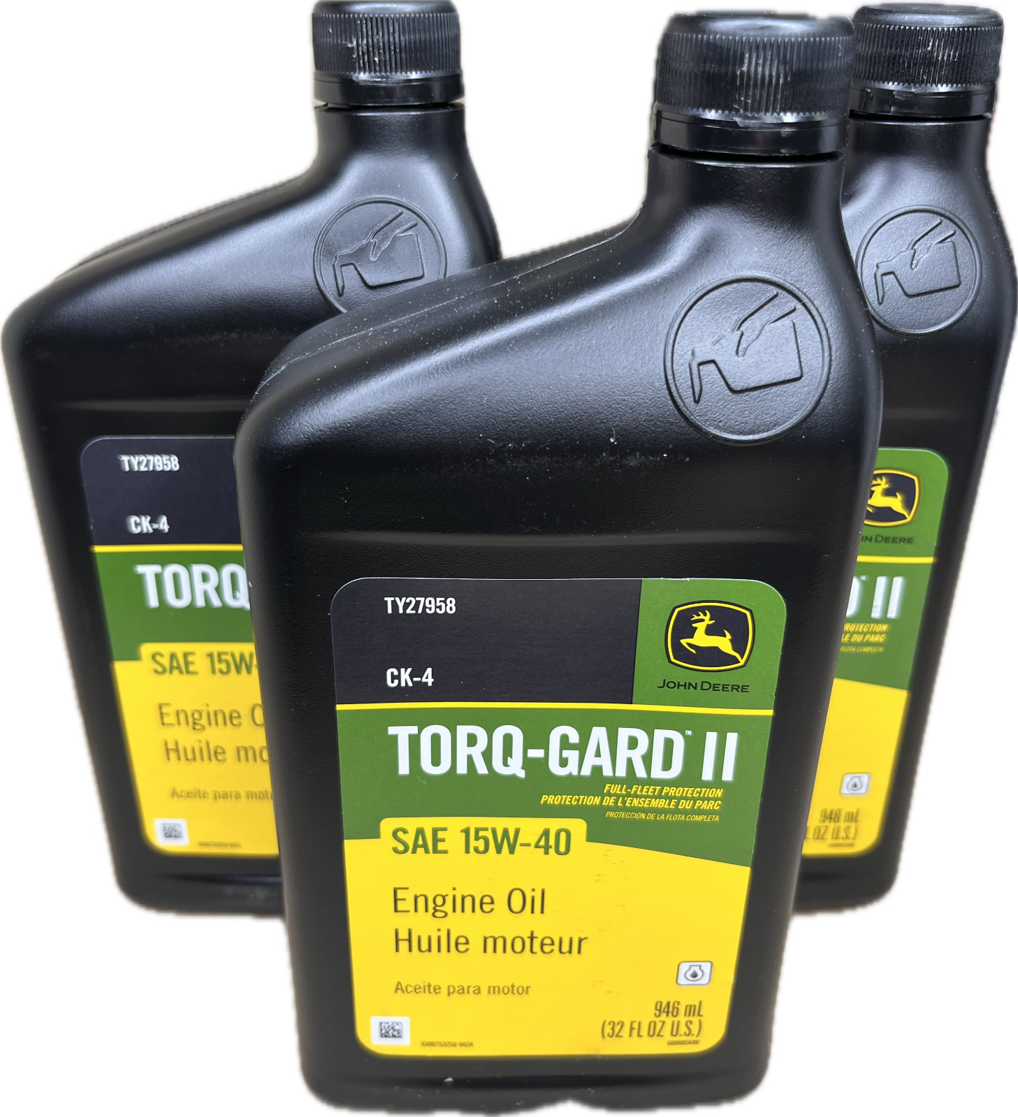 John Deere Engine Oil, Torq-Gard™ II, SAE 15W-40, API CK-4, 950 ml.TY27958x3q