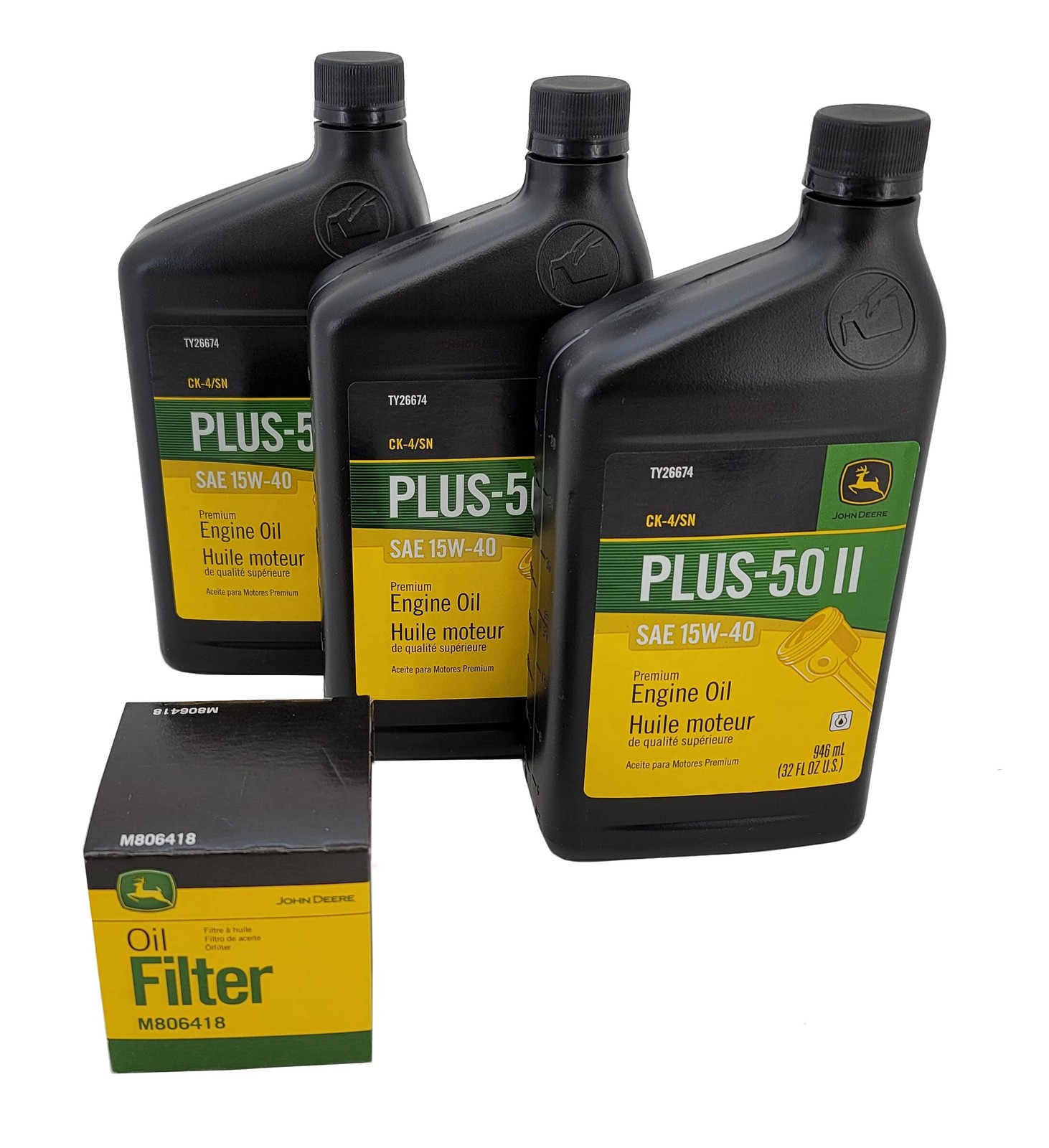 John Deere Original Equipment 1023E/1025R/1026R Oil Change Kit TY26674A