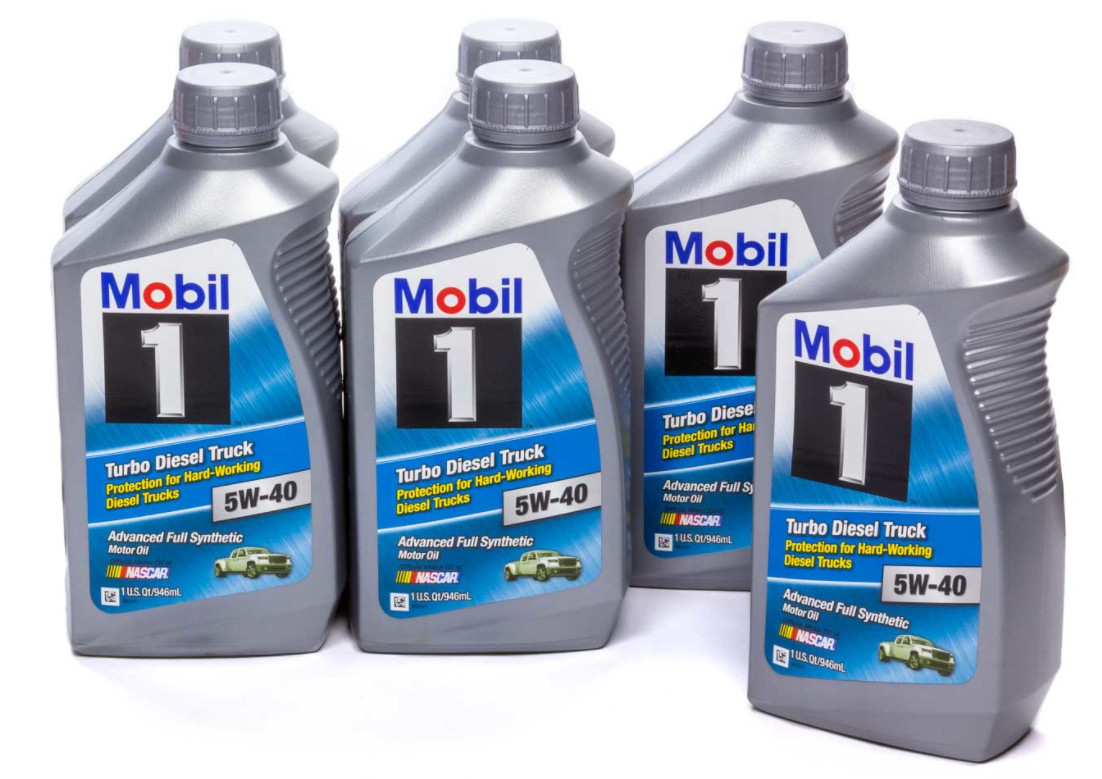 Mobil 1 44986 5W-40 Turbo Diesel Truck Synthetic Motor Oil – 1 Quart (Pack of 6)
