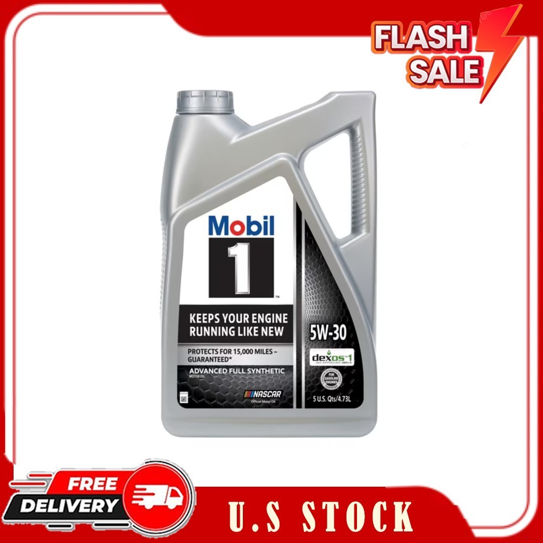 Mobil 1 Advanced Full Synthetic Motor Oil 5W-30, 5 Quart