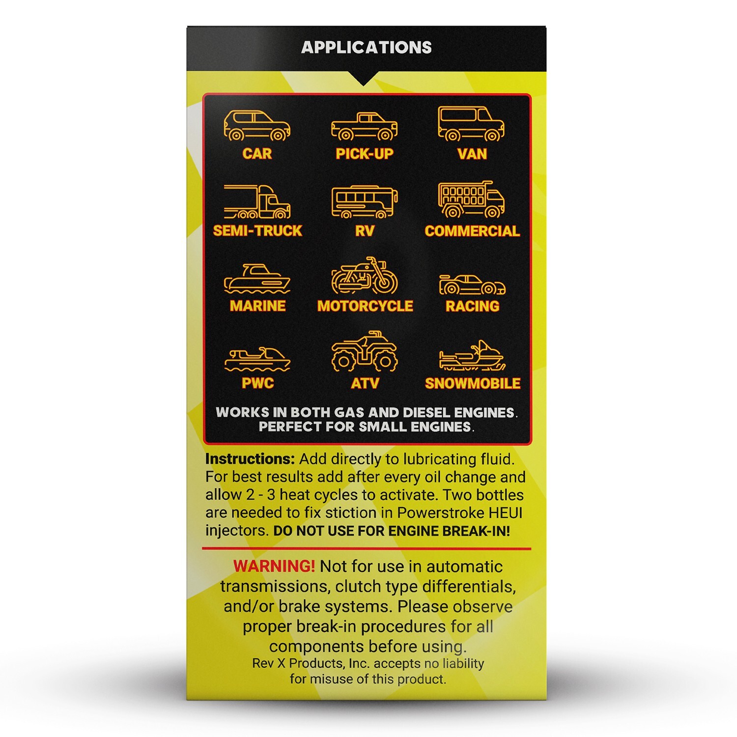 REV X High Performance Oil Treatment (4) – The Powerstroke Stiction Fix Additive