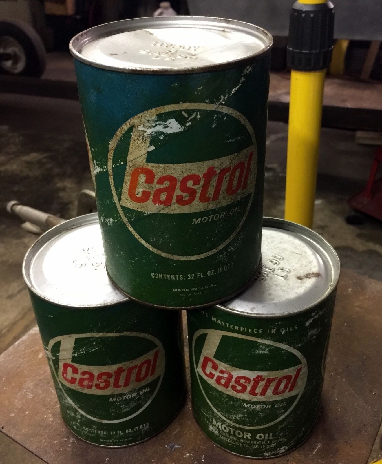 Vintage Castrol Hypoy Gear Oil 32 oz 3 Cans Lot New Sealed