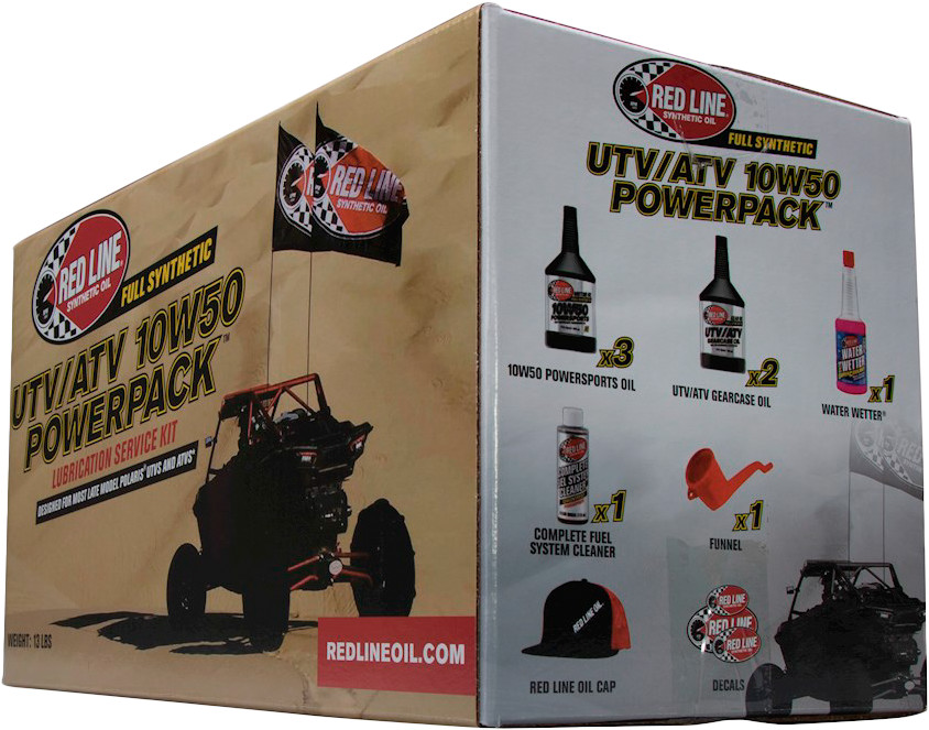 Red Line Power Pack 10W50 Motor Oil Kit Polaris ATV UTV RZR Ranger 2008+ 90220