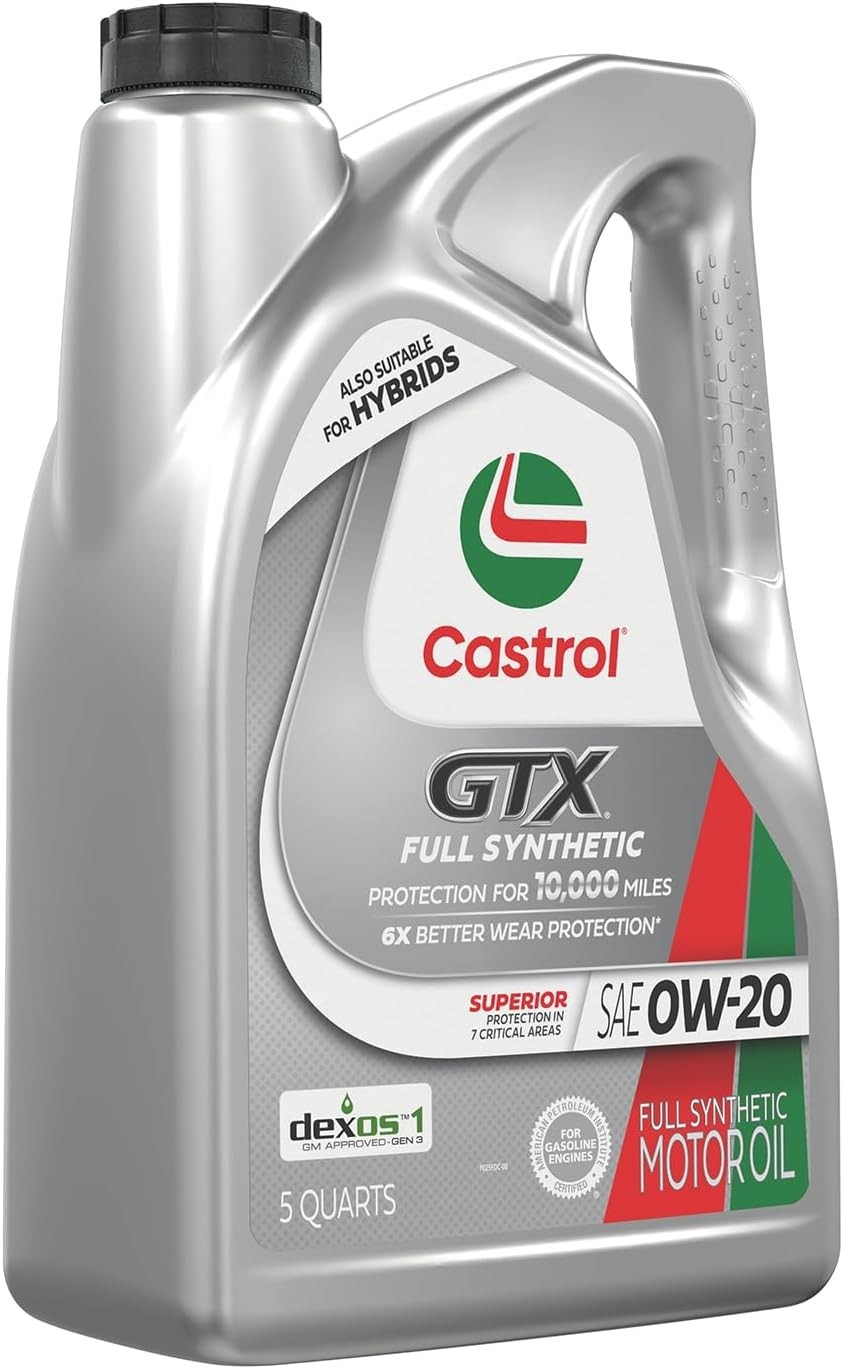 GTX Full Synthetic 0W-20 Motor Oil – 5 Quarts for Ultimate Engine Performance