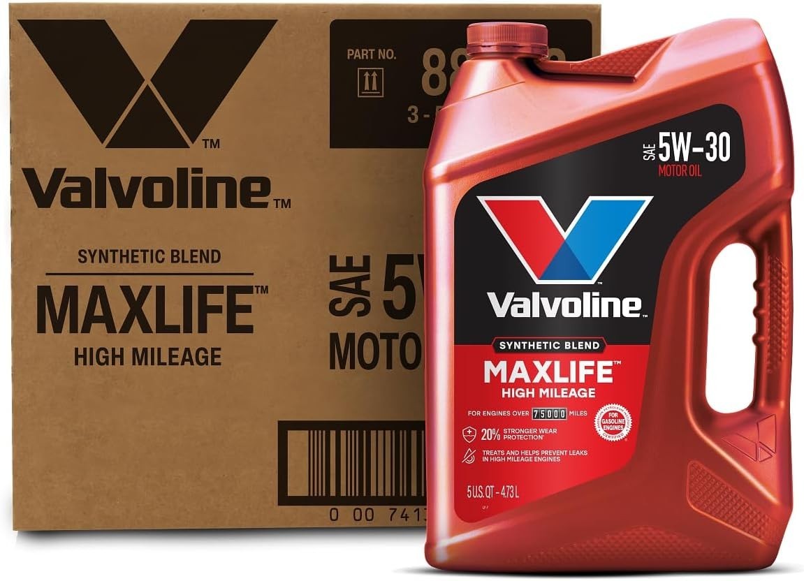 15 Quarts High Mileage Motor Oil with Added Detergents for Engine Cleanliness