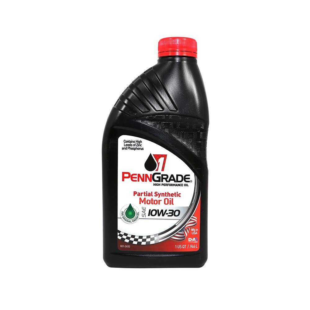 Penn Grade Brad Penn 10W30 Partial Synthetic High Performance Motor Oil 12 Quart