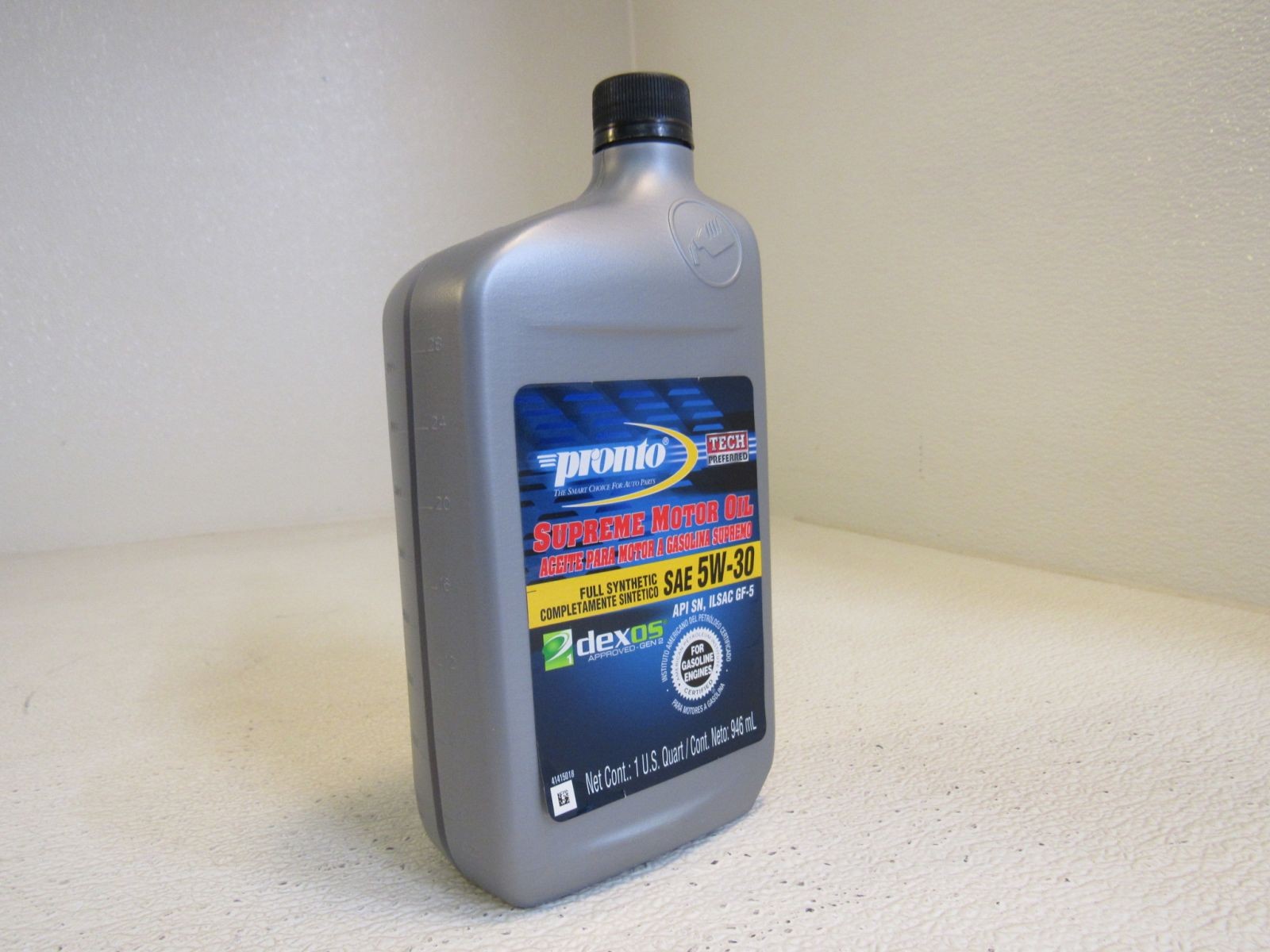 Pronto Supreme Motor Oil SAE 5W-30 Full Synthetic 1-qt 946-ml 790DPR