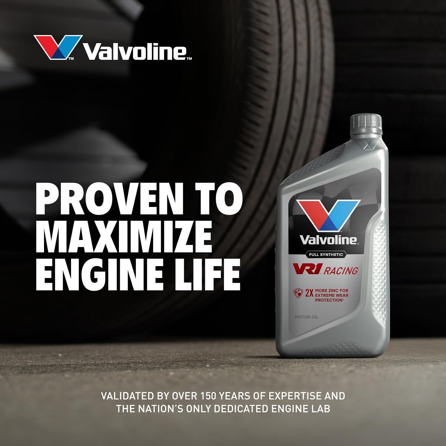 Valvoline VR1 Racing Synthetic SAE 20W50 Motor Oil 1 QT, Case of 6