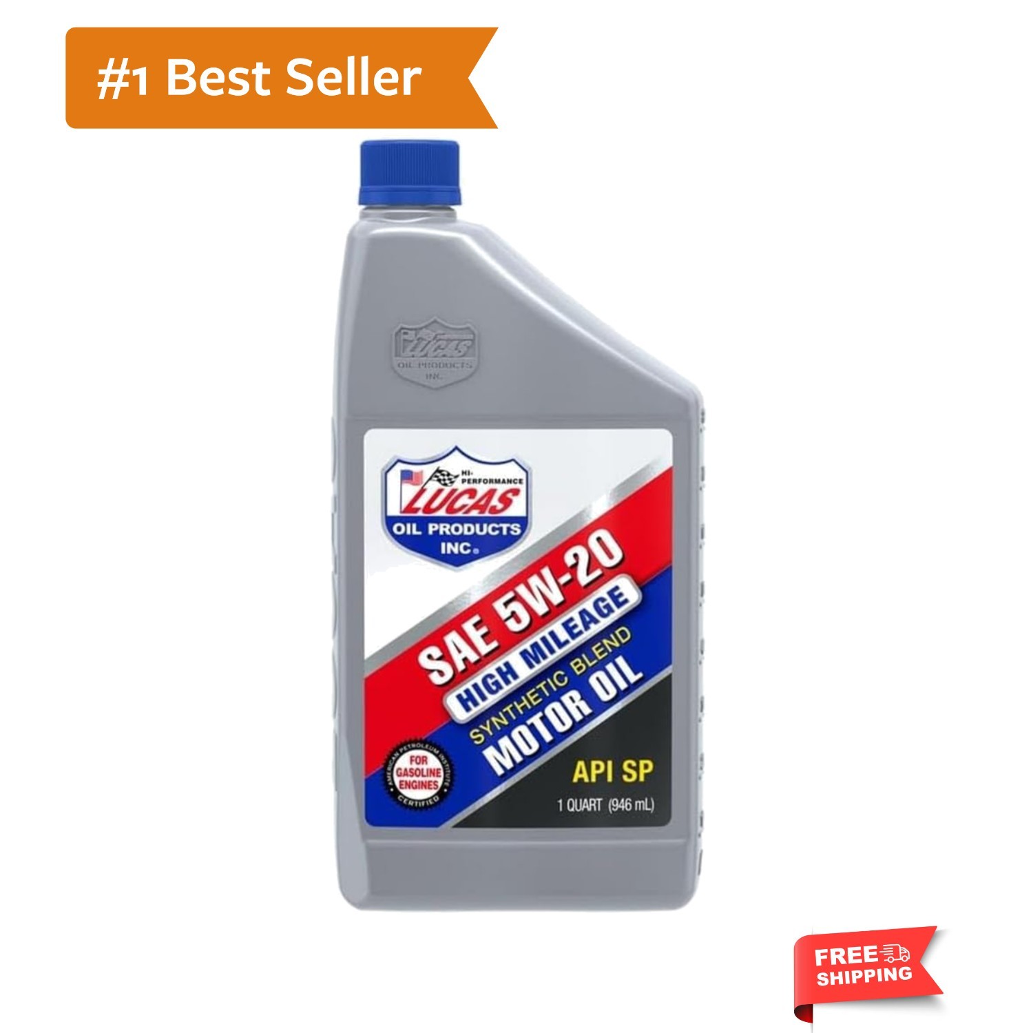 Synthetic Blend High Mileage SAE 5w-20 Motor Oil_ API SP 1 Quart Pack of 1