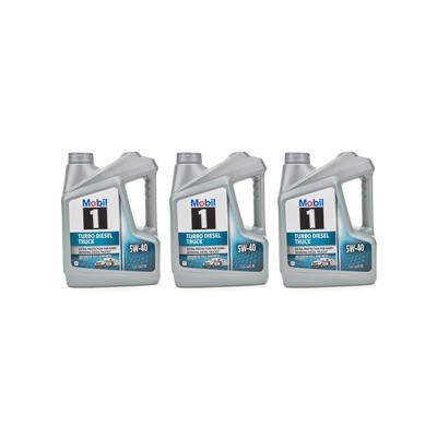 Mobil 1 127097, Turbo Diesel Truck 5W40 Synthetic Motor Oil 1 gal Set of 3