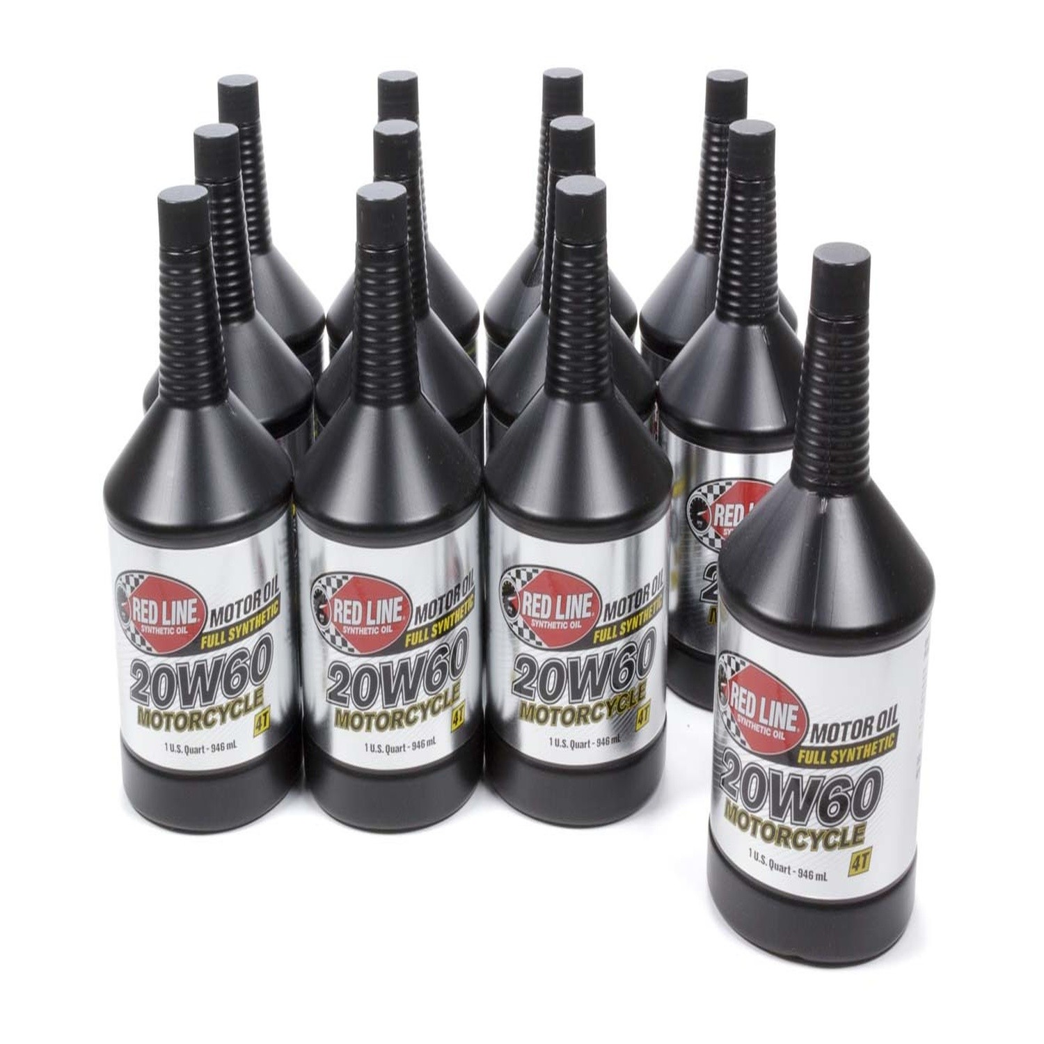 Redline Oil 12604, Motorcycle 20W60 Synthetic Motor Oil 1 qt Set of 12