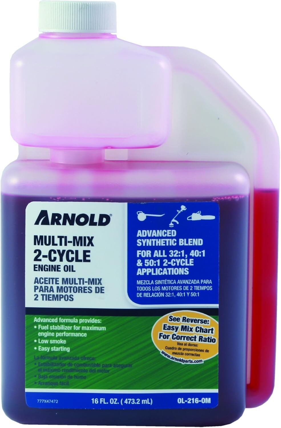 16 Oz. Multi-Mix Advanced Synthetic Blend 2-Cycle Engine Oil for 32:1,40:1 and 5