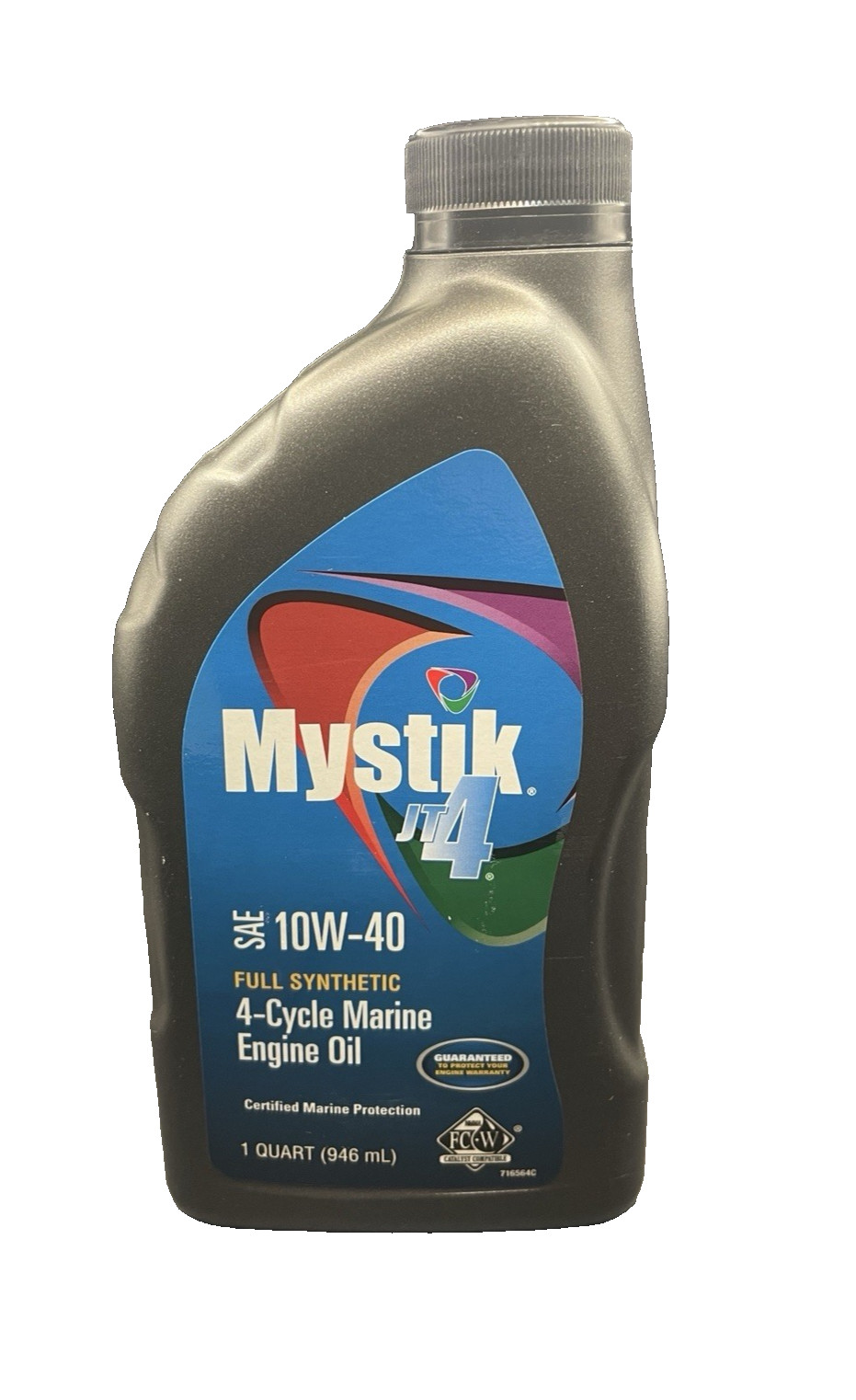 Mystik SAE 10W-40 Full Synthetic 4-Cycle Marine Engine Oil 2 Quart Mercury Honda