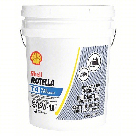 Shell Rotella 15w40 T4 Triple Protection HD Engine Oil in Quarts, Gallons, Pails