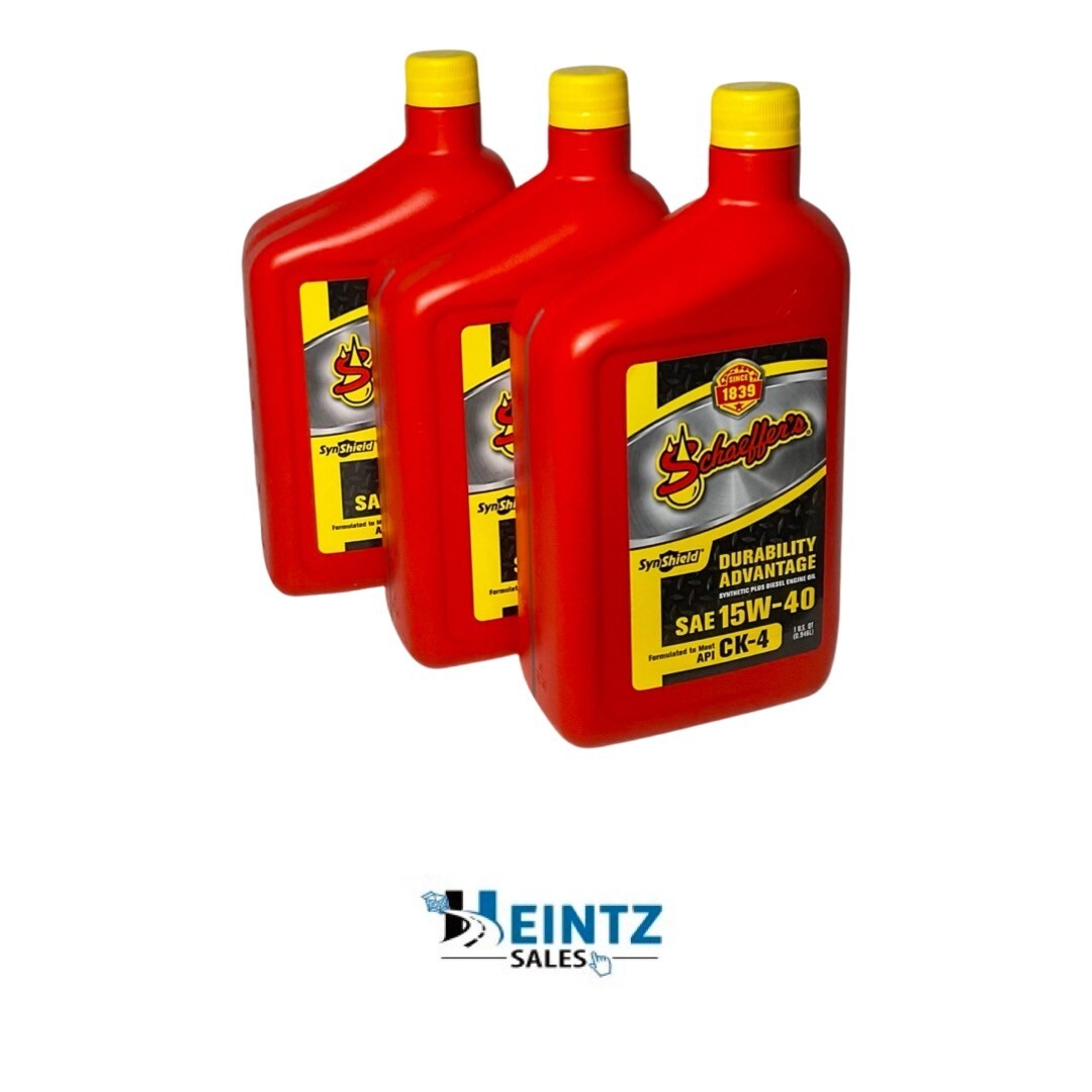 Schaeffer’s 0700CK4 SynShield Durability Advantage 15W-40 Diesel Engine Oil- 3QT