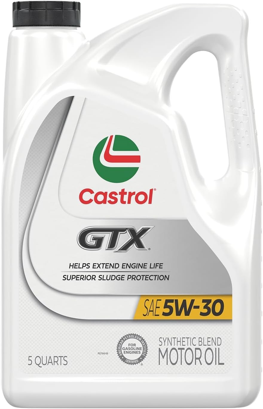 5 Quarts GTX 5W-30 Synthetic Blend Oil – 1.4X Sludge Protection for Gas Engines