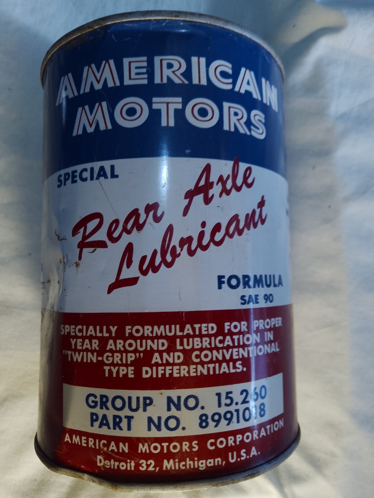 RAMBLER/AMC 1962/1966 ORIGI P/N 8991018 1 QT SAE90 CANS OF REAR DIFFERENTIAL OIL