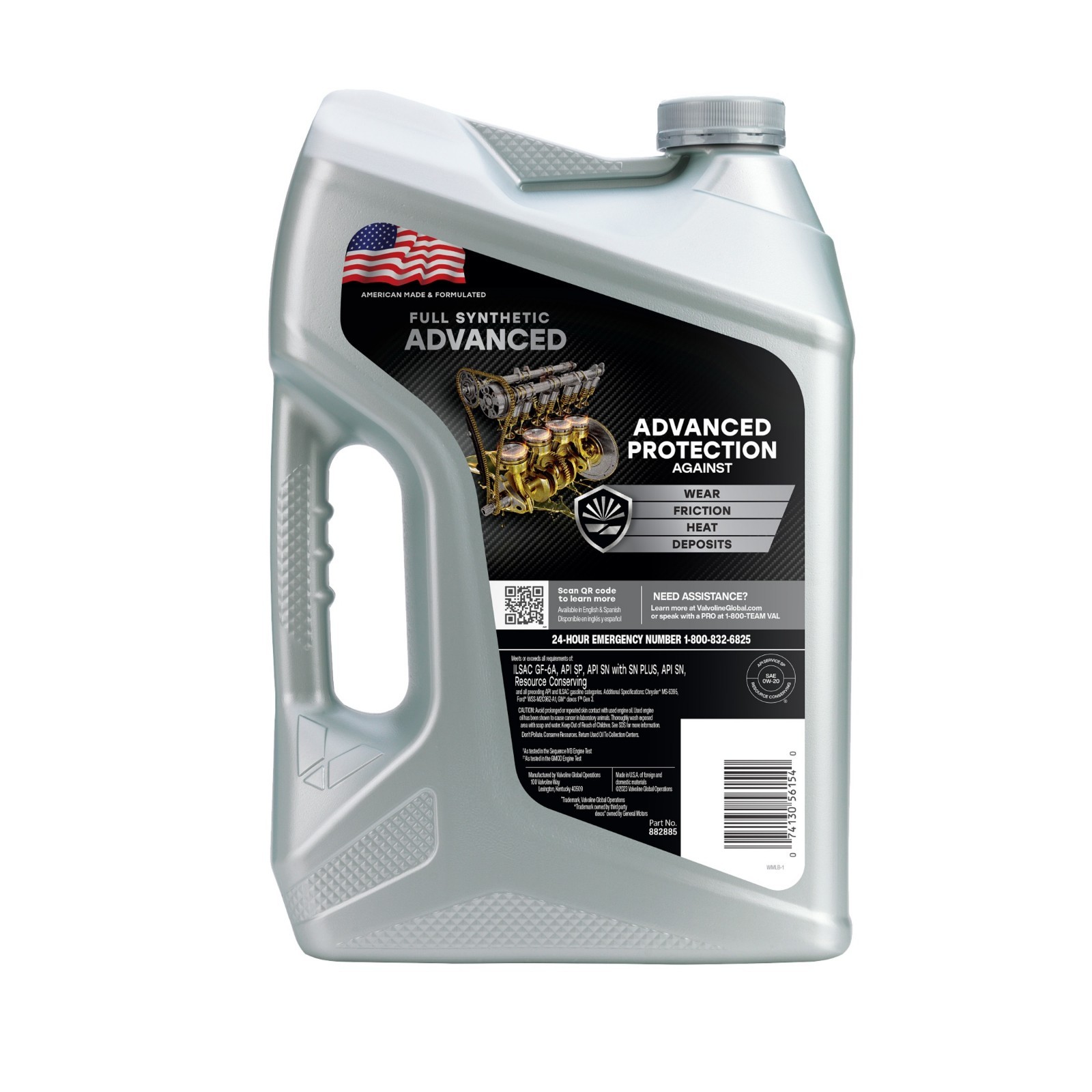 (2 pack) Valvoline Advanced Protection Full Synthetic 0W-20 (5qt Each)…(wa)