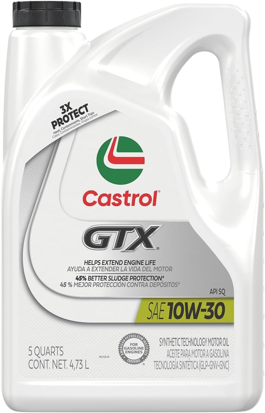 5 Quarts of GTX 10W-30 Oil – Universal Fit for Cars, Advanced Engine Protection