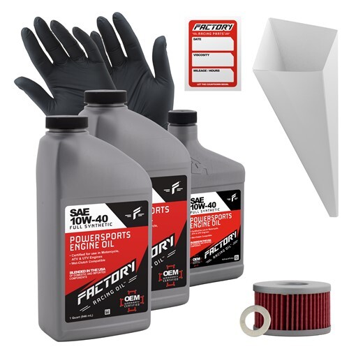 Factory Racing Parts 10W40 2.5 QT Oil Change Kit For Suzuki LS650, S40