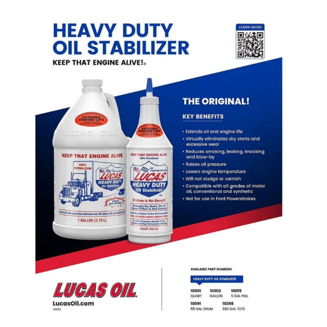 Lucas Oil 10002 Heavy Duty Oil Stabilizer One Gallon Automotive Additive New