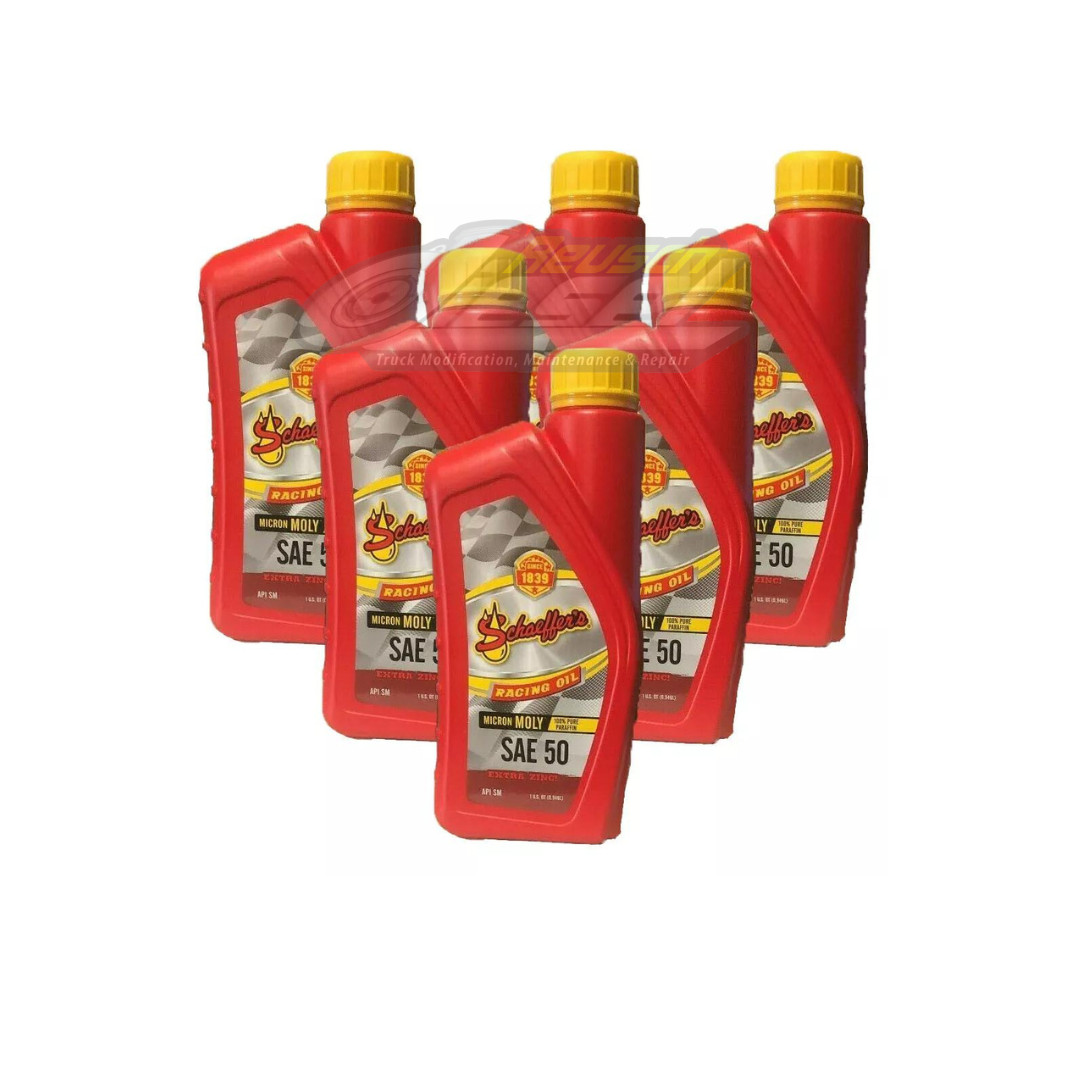 Schaeffer’s Oil Micron Moly #110 SAE 50 Racing Oil w/ Zinc (6 Quarts) #11050