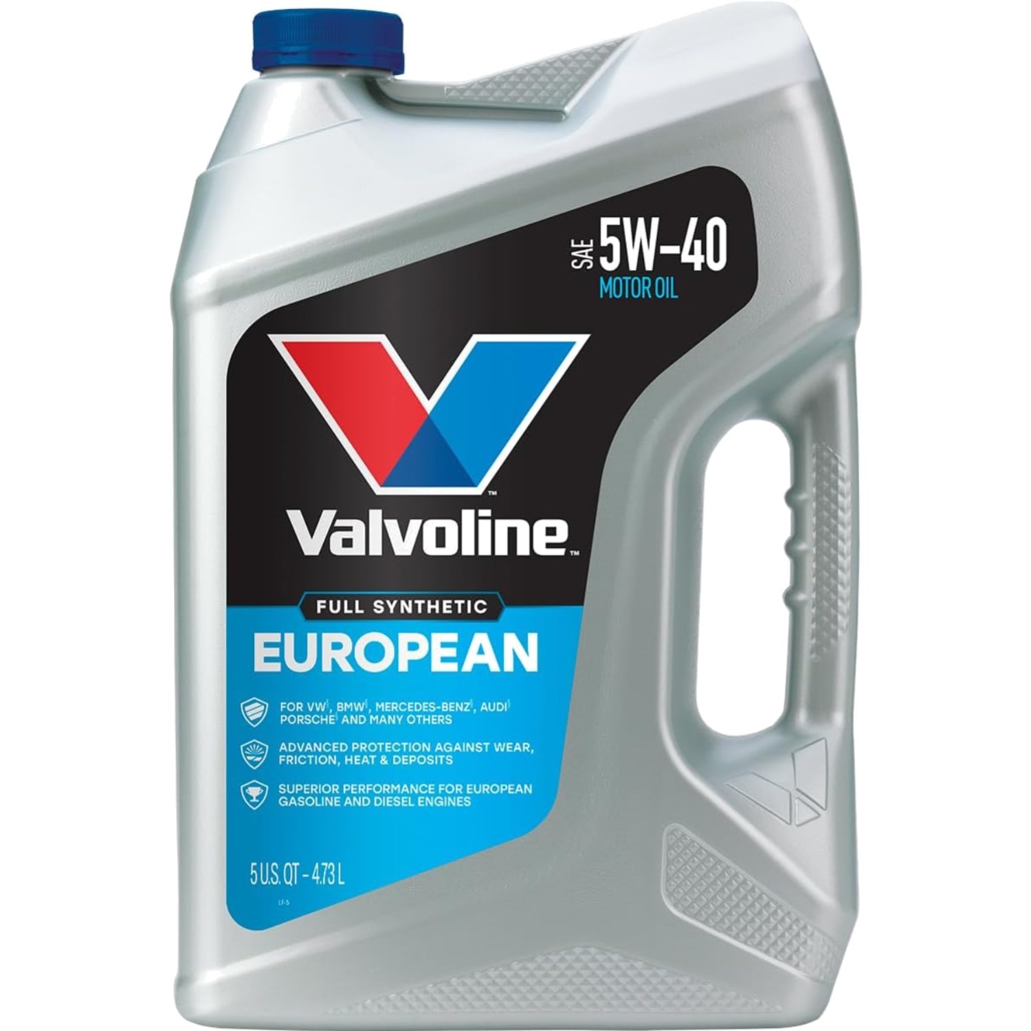 European Vehicle Full Synthetic SAE 5W-40 Motor Oil 5 QT
