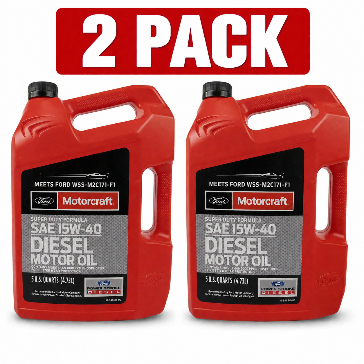 2 PACK- MOTORCRAFT XO15W405Q3SD Super Duty Diesel; SAE 15W-40; 5 Quart
