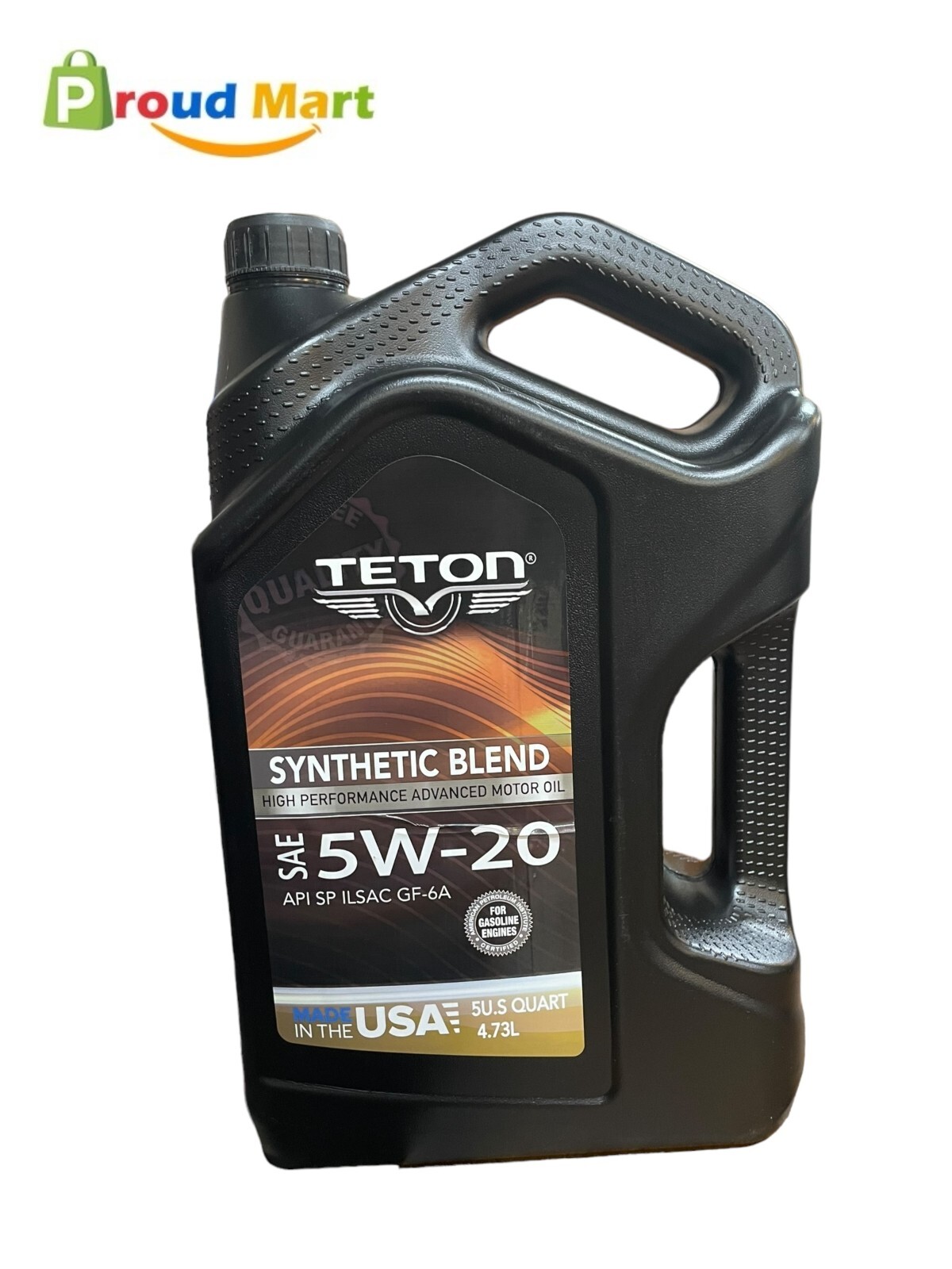 Lot of 2 Teton 5W-20 Synthetic Blend Advanced Motor Oil 5 Quarts Made in USA