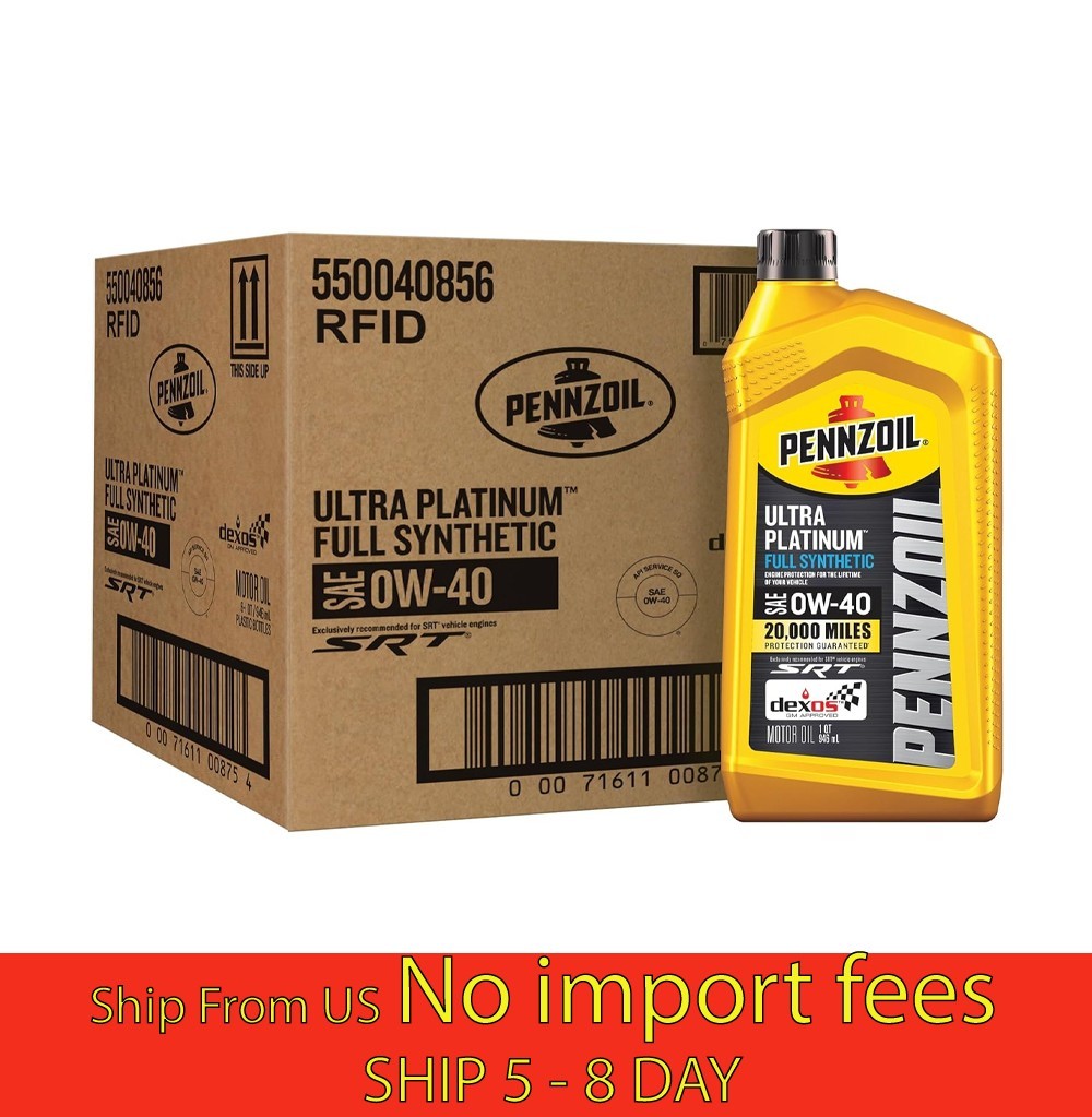 Pennzoil Ultra Platinum 0W-40 Full Synthetic Oil 1Qt 6pk…(a19.5)