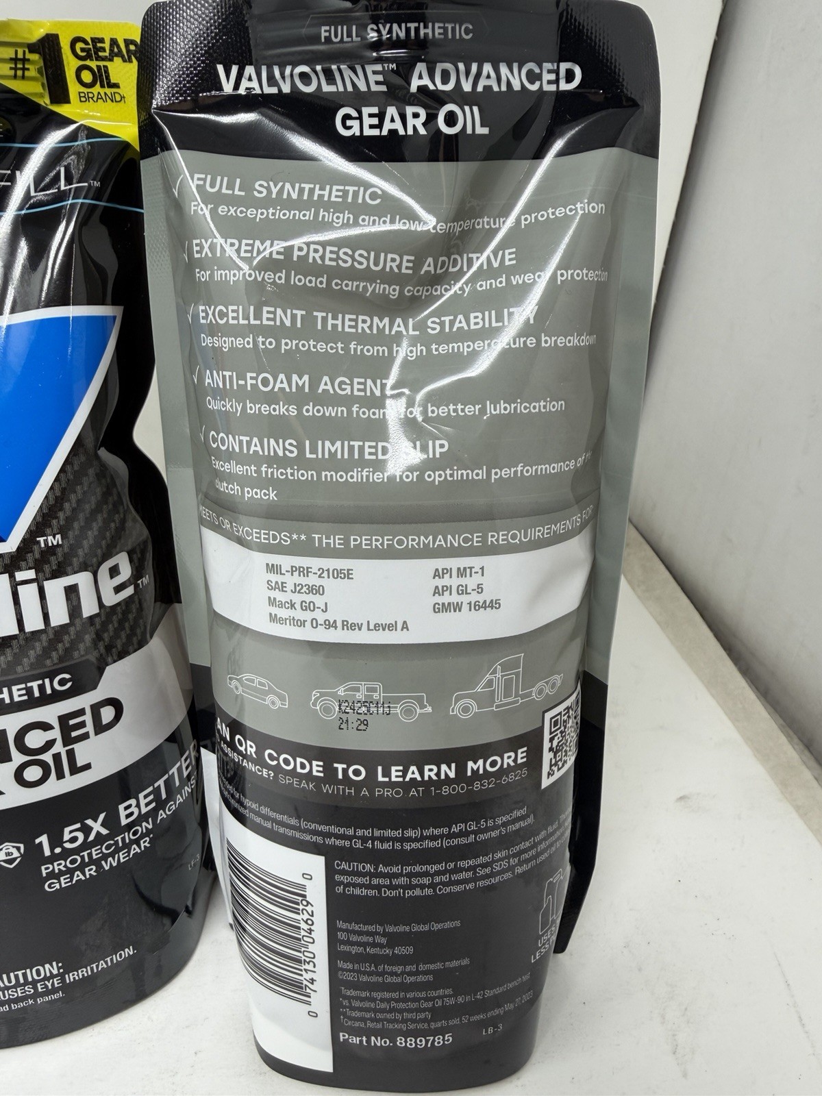 Valvoline Flexfill SAE 75W-90 Full Synthetic Gear Oil 1 QT, Case of 4