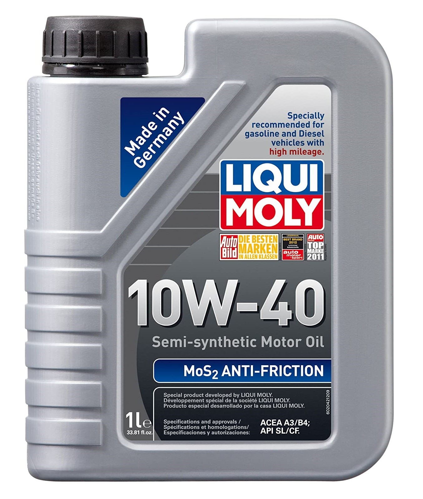 Liqui Moly MoS2 Anti-Friction 1 Liter 10W-40 Motor Oil