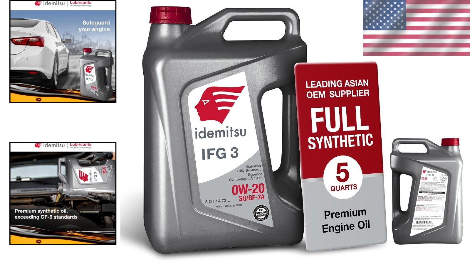 VEHICLE SPECIFIC 5 Quart 0W-20 Full Synthetic Motor Oil | Max Engine Efficiency