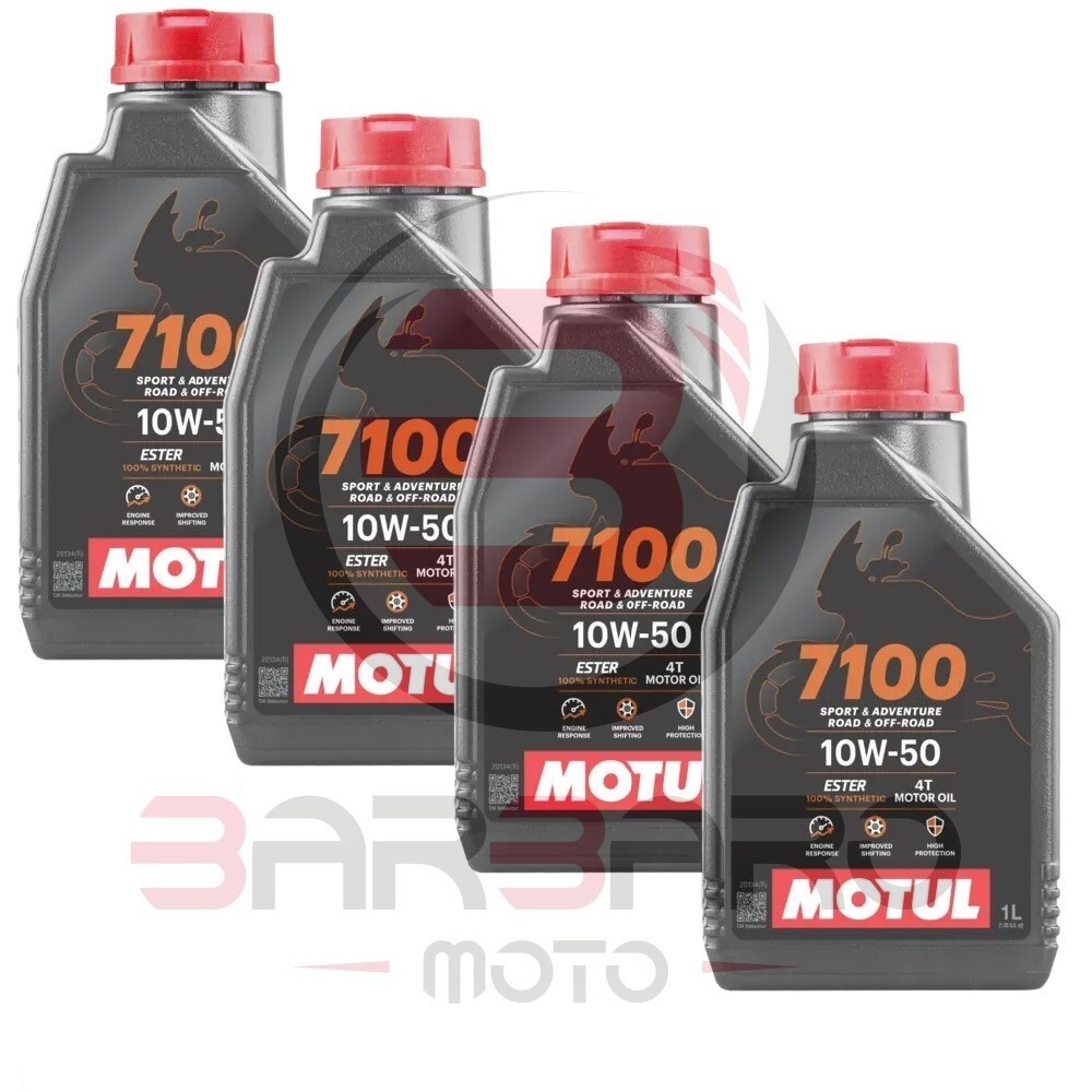 MOTUL 7100 10W50 MA2 100% SINTETICO 4 Litri olio motore 4T Moto Quad Atv Scooter