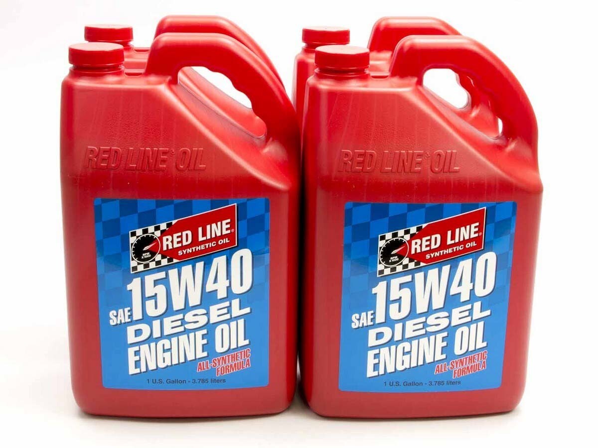 Redline 21405 Diesel Motor Oil Full Synthetic 15W-40 Pack of 4 Gallons