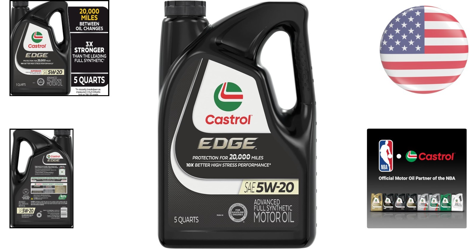 Unrivaled EDGE 5W-20 Synthetic Motor Oil – Superior Wear Protection | 5 Quarts