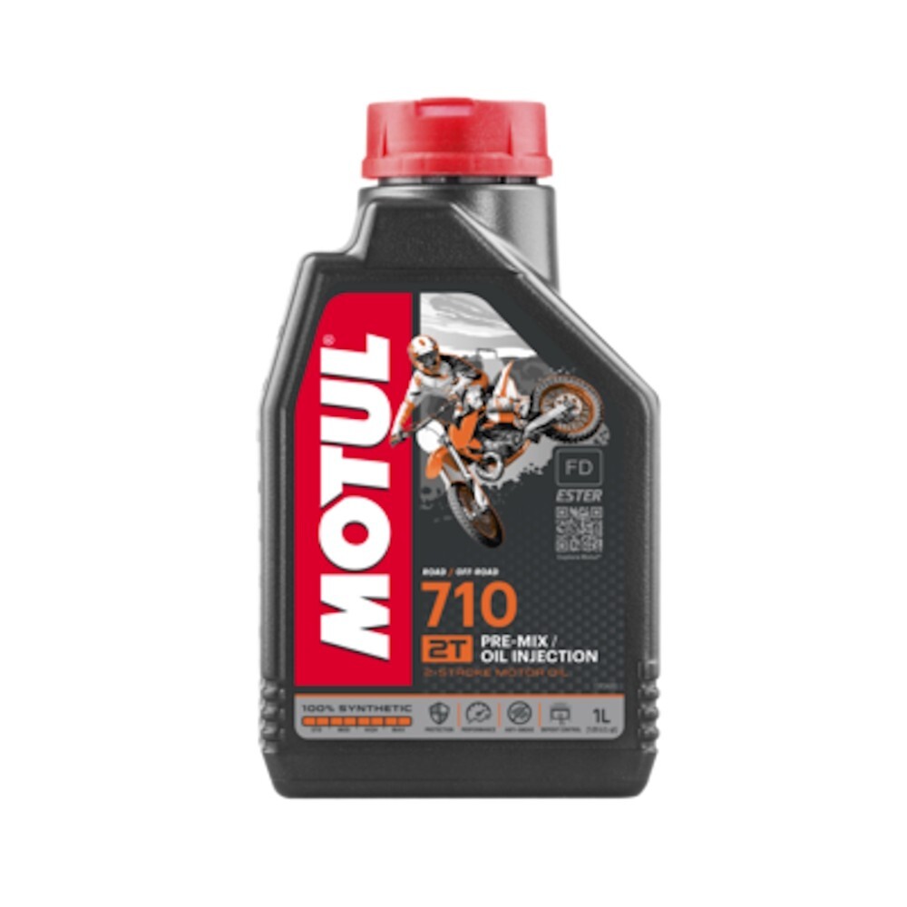 Motul 710 100 Synthetic JASO FD Motorcycle Scooter Quad 2 Stroke Blend Oil 1 Liter
