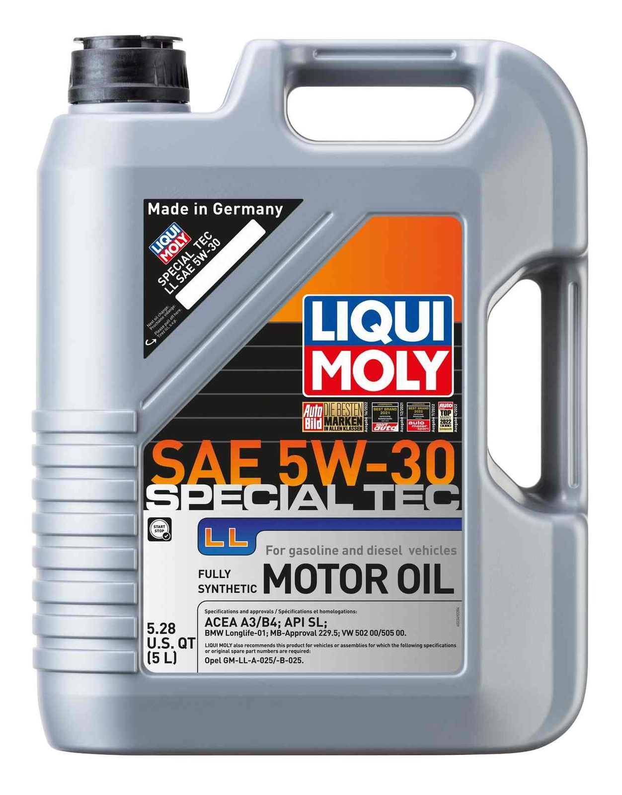 Liqui Moly MOTOR OIL Special Tec LL SAE 5W-30 5L Liter Full Synthetic