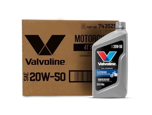 Full Synthetic 4-Stroke Motorcycle Oil 20W-50, 1 QT, Case of 6 – High Performanc