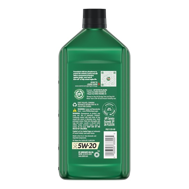 CASTROL GTX High Mileage 5W-30 Synthetic Blend Motor Oil, 1 Quart