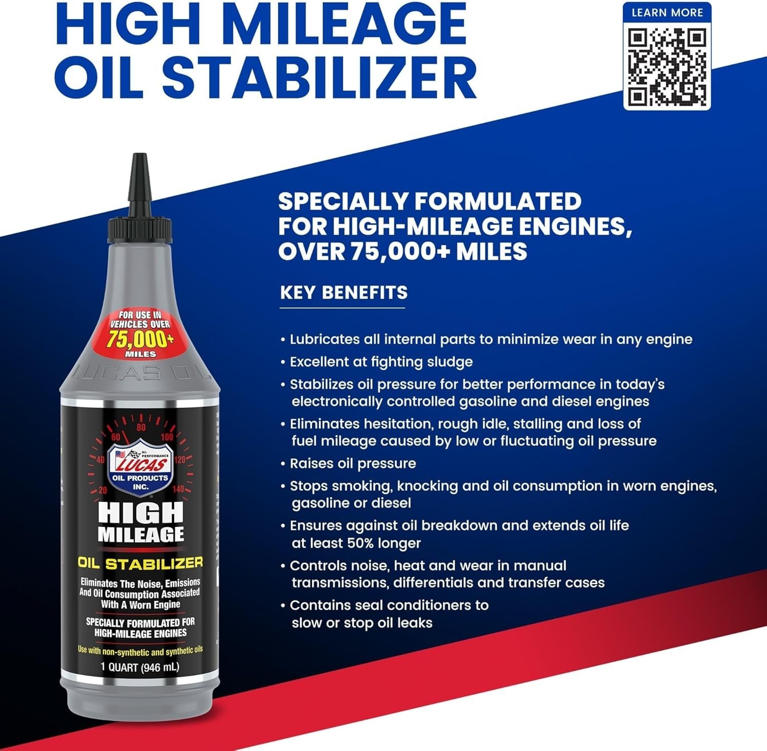 10118 High Mileage Oil Stabilizer – 1 Quart