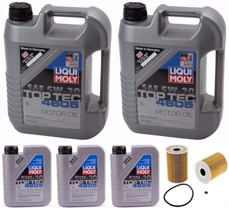Oil Change Kit w/Liqui Moly Top Tech 4605 5W-30 Full Sythetic + MAHLE Oil Filter