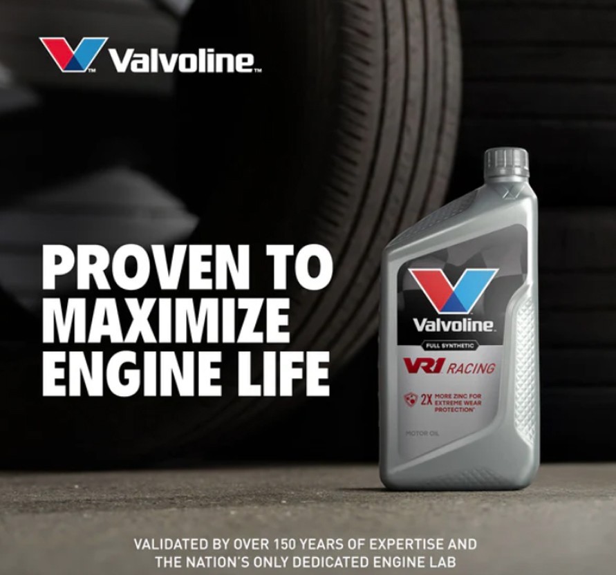 Valvoline VR1 Racing 20W-50 Engine Oil | Case of 6 – 1 Quart Bottles | 822347