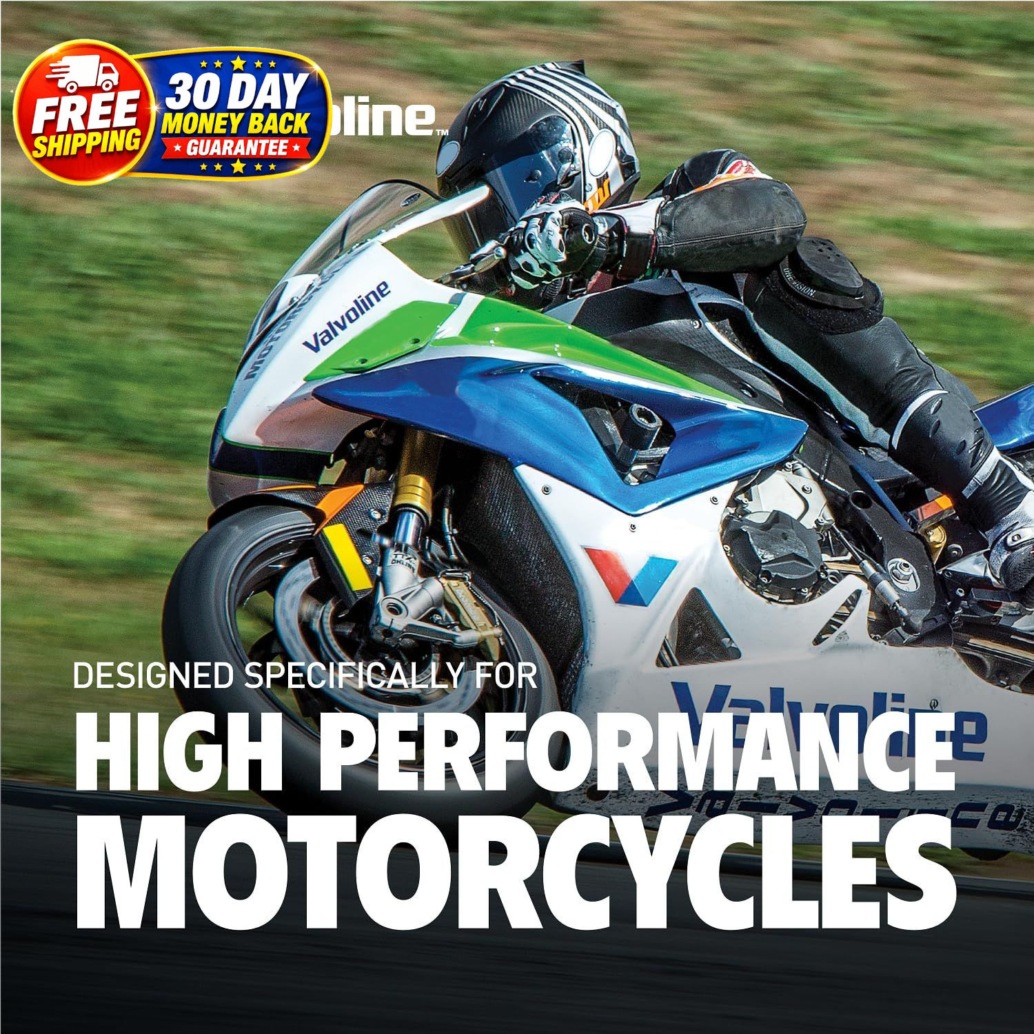 4-Stroke Motorcycle Full Synthetic 10W-40 Motor Oil 1 1 QT, Gold
