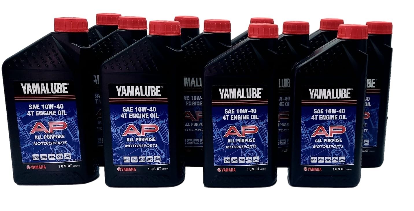 10W-40 All Purpose Engine Oil – 12 Quarts, Ideal for Motorsports & Performance